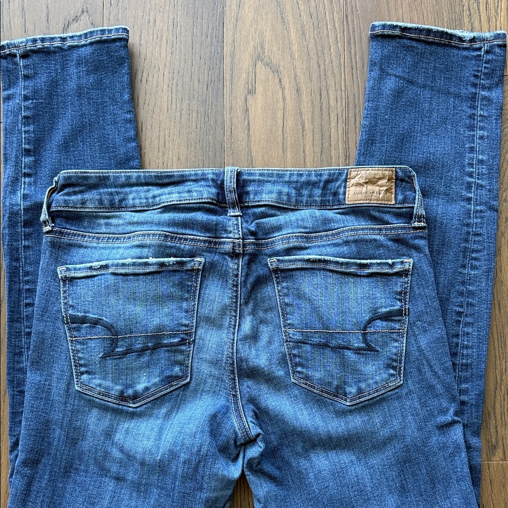 American Eagle Outfitters Women's Dark Blue Skinny Jeans